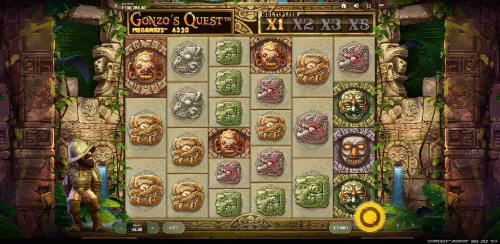 Gonzo’s Quest Megaways - Spilleautomat med 117 649 gevinstlinjer