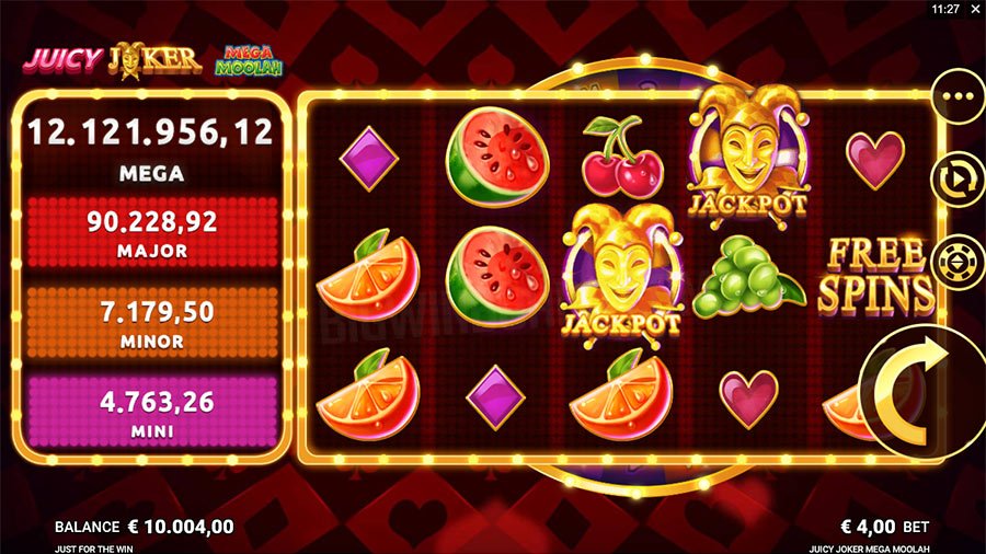 Juicy Joker Mega Moolah spilleautomat omtale